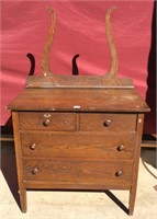Antique Oak Four Drawer Dresser