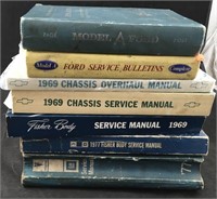 Stack Of Seven Service Manuals Including Model A