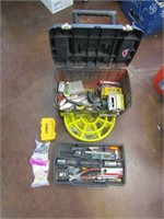 Small Toolbox Full of Misc Hand Tools Drill Bits &