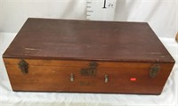 Vintage Instrument Chest Wood Metal Two Canvas