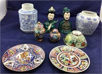 Oriental Plates & Ginger Jars & Figures