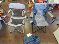 2 Folding Camping Chairs Adult Size