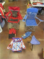 2 Folding Camping Chairs - 1 Kids
