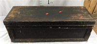 Antique Wooden Carpenters Chest Filled with Tools