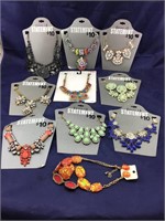 10 Brand New Chunky Necklaces on Cards