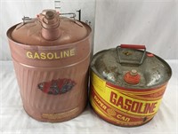Gas Cans One 5 Gallon One 2 1/2 Gallon