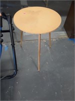 small unfinished round side table