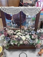 decorative window decor with flower pot