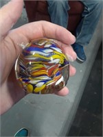 small glass paperweight ball