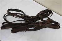 Leather Brass wheeler and Leader reins