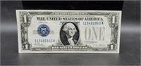 UNC1928 $1 Silver Cert. Funny Back Note G15482863A