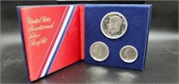 1976 BICENTENNIAL 3 PC. Silver Proof Set