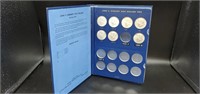 Kennedy Half Dollar Album w/7 Silver BU Coins