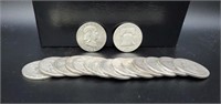 (15) Franklin Silver Half Dollars