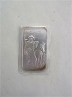 One Ounce .999 Fine Silver Bar - PROSPECTOR