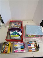 Large Lot of Crayons , Pens, Pencils,Markers & Col