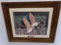 Large Wooden Frame with Duck Print