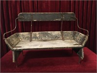 Antique Farm Wagon Wood Bench Seat