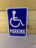 Aluminum Handicap Parking Sign, New in Pkg