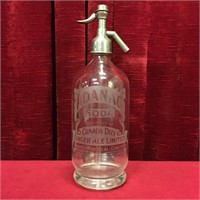 Canada Dry Adanac Soda Seltzer Bottle - 1930