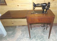 Antique Singer Sewing Machine with Table