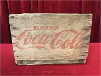 1965 Coca-Cola Wood Case - 17.75" x 12" x 12.5"