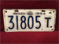 1954 Ontario License Plate