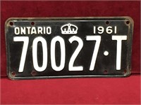 1961 Ontario License Plate