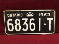 1963 Ontario License Plate