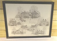 College of William and Mary, Signed,1971, Framed