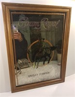 Vtg large advertisement Crown Royal mirror picture