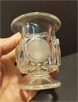Vintage clear Fostoria coin Dot Toothpick holder
