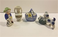 Antique porcelain 4 piece Occupied Japan figurines