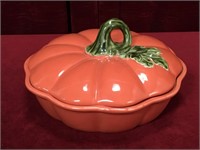 10" Ceramic Pumpkin Pie Keeper
