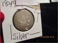 1849 Silver 6 Kreuzer Coin
