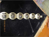 925 Sterling Hemitite Stone Bracelet-37.8 g
