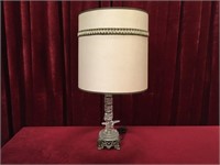 Vintage Brass & Crystal 25.5" Lamp