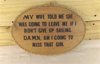 Novelty Wooden Sailing Sign