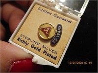 35 yr. Sterling Fraternity Pin