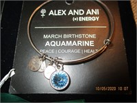 Alex & Ani Bracelet-Aquamarine March Birthstone
