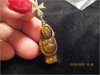 1 in. Carved Jade Buddha Charm