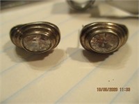925 Earrings w/Clear Stones-6.0 g