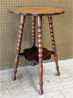 Antique Cookie Top Spindle Leg Table