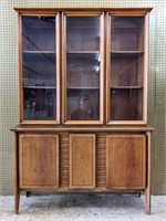 Mid Century Wooden China Cabinet