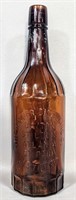 Antique Hayner Amber Glass Whiskey Bottle