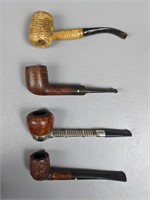 Four Vintage Tobacco Pipes