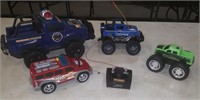 Lot of Toy Trucks + Remote Control Car