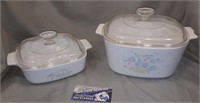Vintage Corning Ware Dishes W/ Pyrex Lids