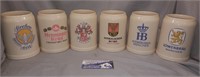 Lot of (6) German Mugs