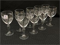 Lot of 9 Fine Glassware Stemware Wines